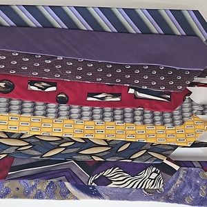 Set of 9 100% silk ties EUC